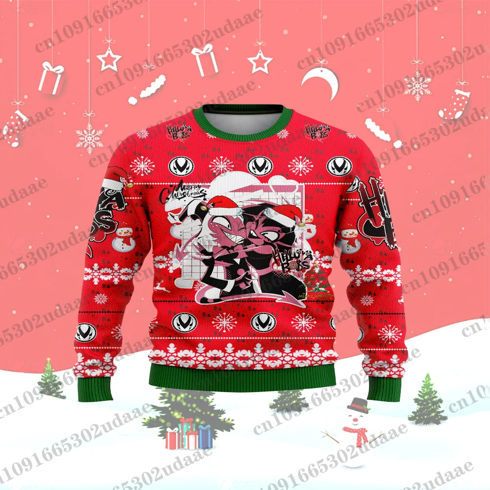 Helluva Boss Anime Winter Christmas Sportswear Ugly Sportswear Mens and Womens Winter Celebration Christmas Casual Sportswear4 - Helluva Boss Shop